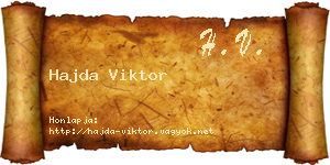 Hajda Viktor névjegykártya